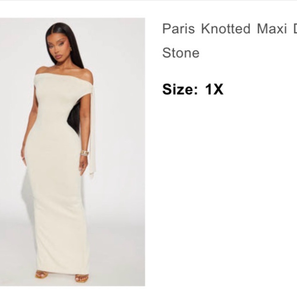 Elegant Off-Shoulder Maxi Dress in Cream